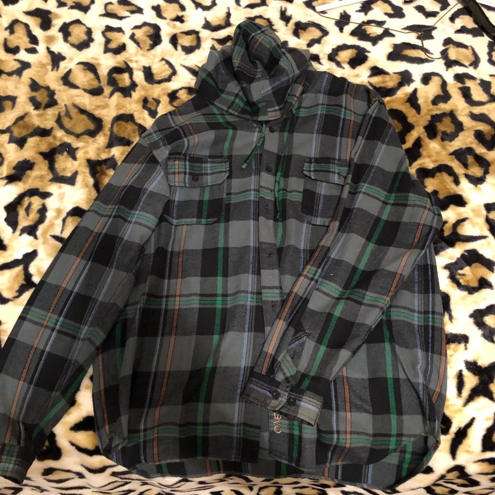 Plaid green hoodie